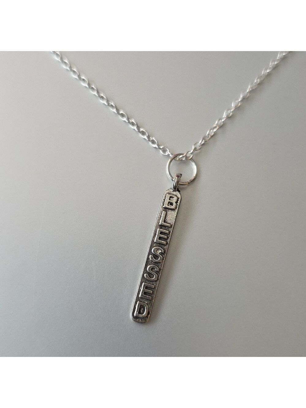 Blessed Charm necklace 925S Plate 18 INCH chain